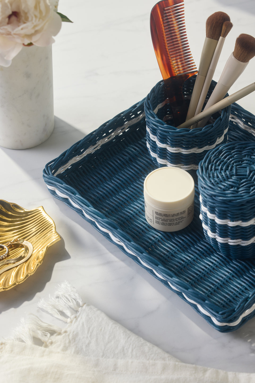 Danville Rattan Bathroom Accessories