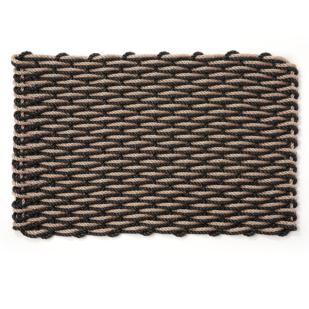 The Rope Co. Handwoven Doormat (Sand + Charcoal)