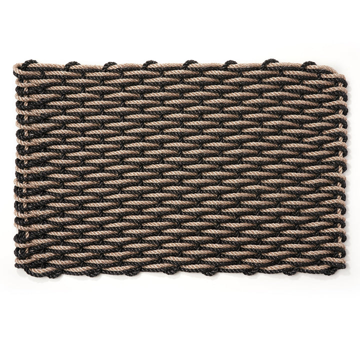 The Rope Co. Handwoven Doormat (Sand + Charcoal)