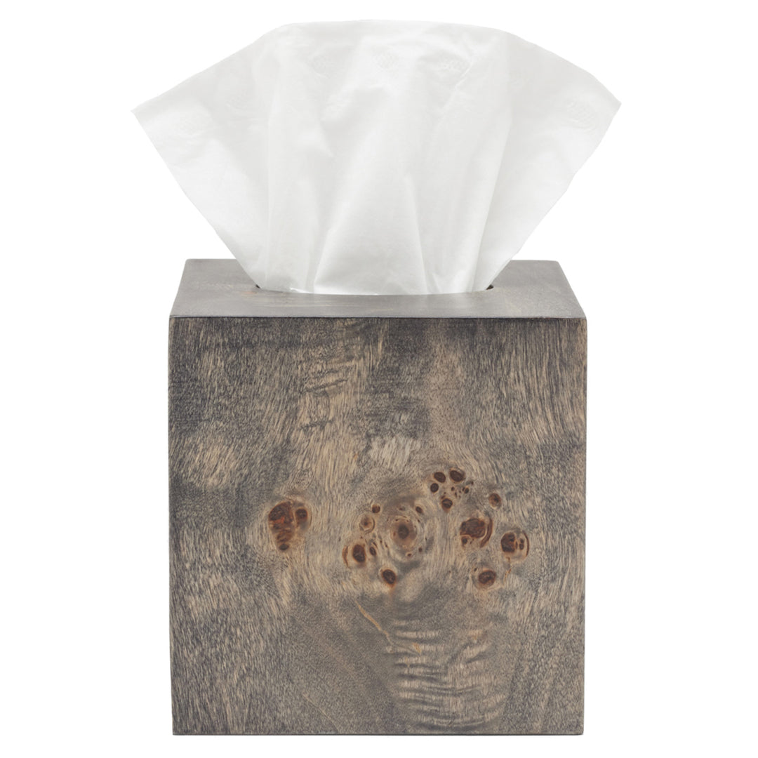 Bern Mappa Burl Veneer Tissue Box Cover (Ash Gray)