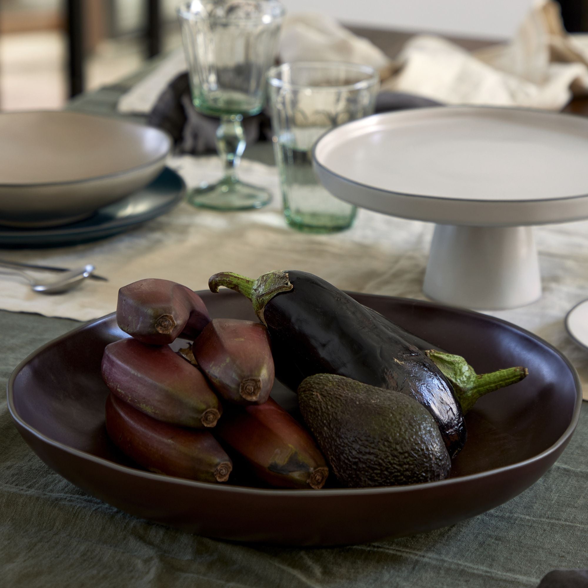 Costa Nova Stacked Organic Fine Stoneware Dinnerware (Port