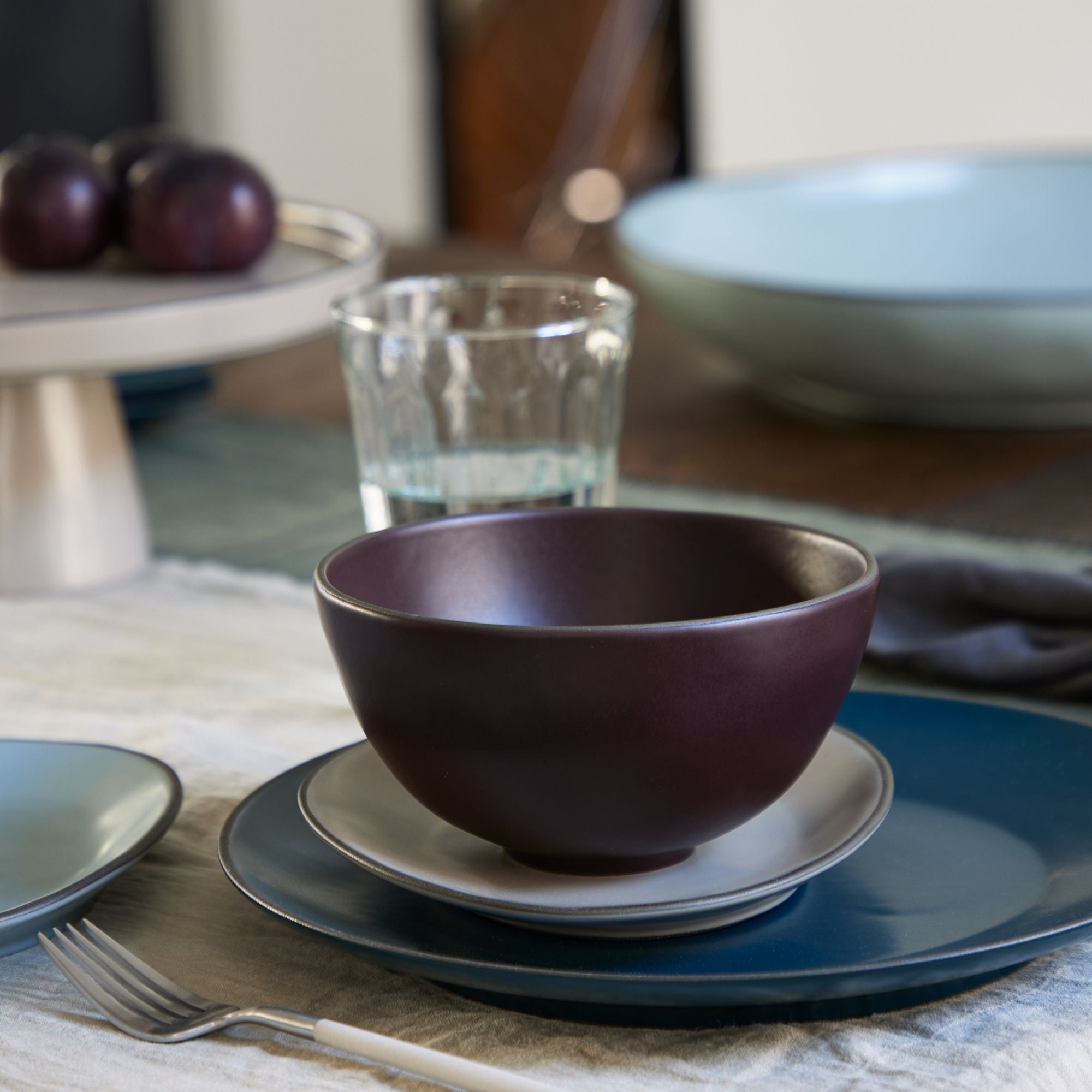 Costa Nova Stacked Organic Fine Stoneware Dinnerware (Port