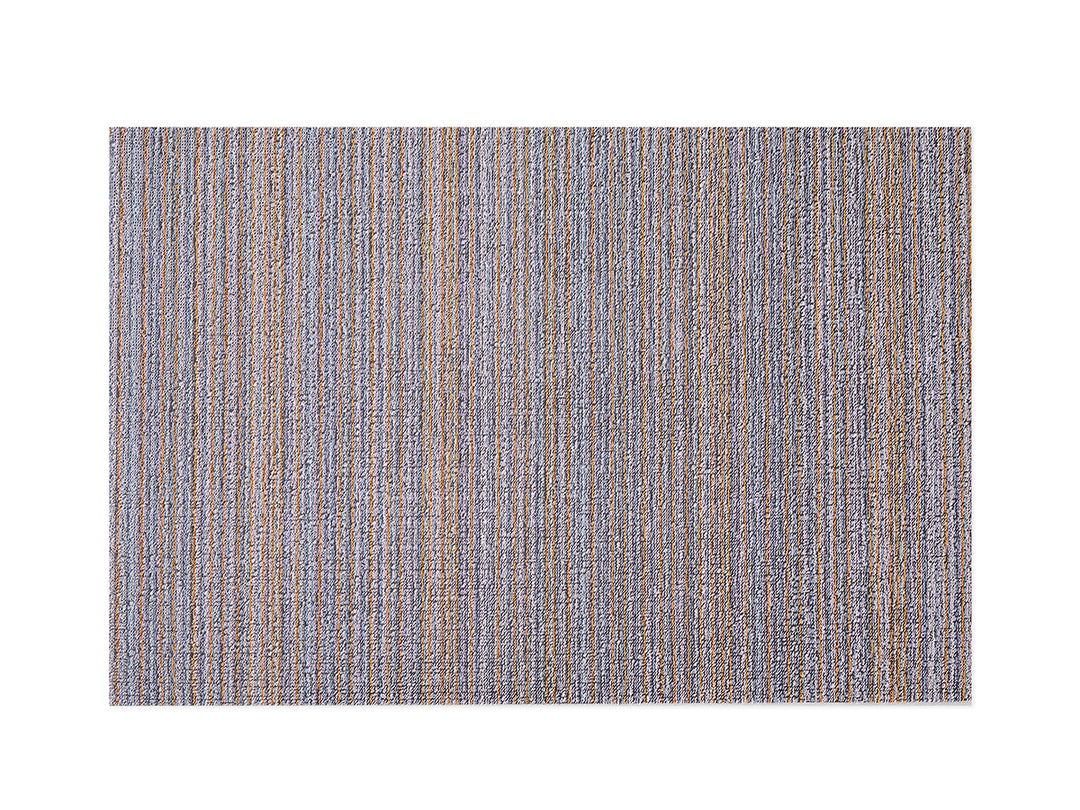 Chilewich Skinny Stripe Shag Floor Mats (Periwinkle)