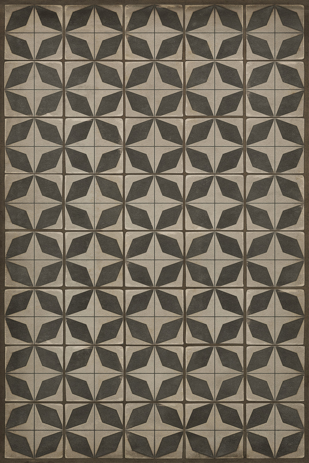Vintage Vinyl Floorcloth Rug (Pattern 54 Sputnik)