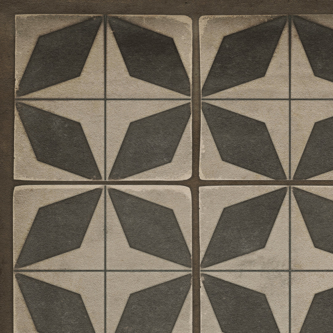 Vintage Vinyl Floorcloth Rug (Pattern 54 Sputnik)