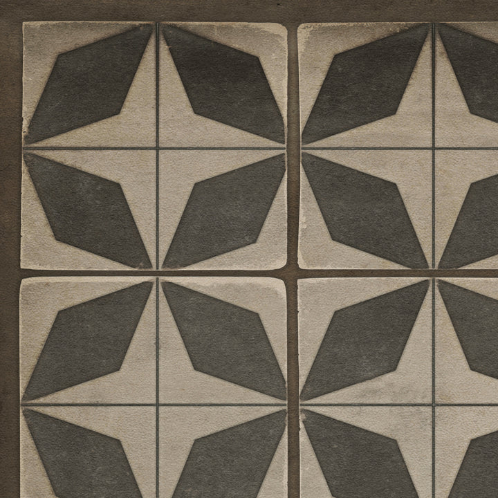 Vintage Vinyl Floorcloth Rug (Pattern 54 Sputnik)