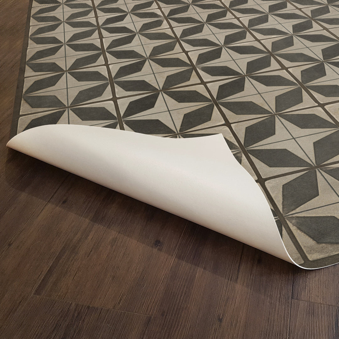 Vintage Vinyl Floorcloth Rug (Pattern 54 Sputnik)