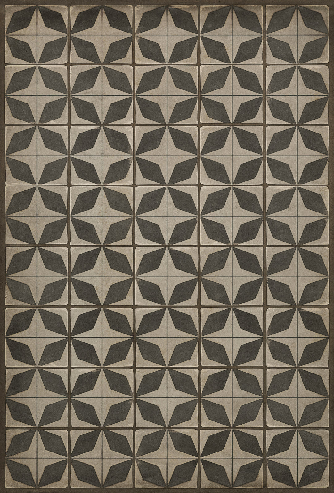 Vintage Vinyl Floorcloth Rug (Pattern 54 Sputnik)