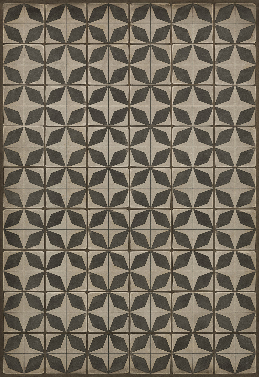 Vintage Vinyl Floorcloth Rug (Pattern 54 Sputnik)