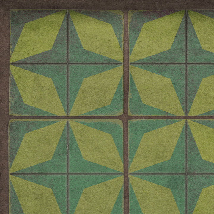 Vintage Vinyl Floorcloth Rug (Pattern 54 All Systems Go) - Hudson & Vine