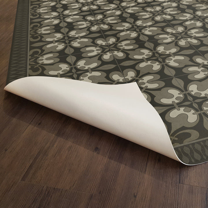 Vintage Vinyl Floorcloth Rug (Pattern 55 Weathering the Storm)