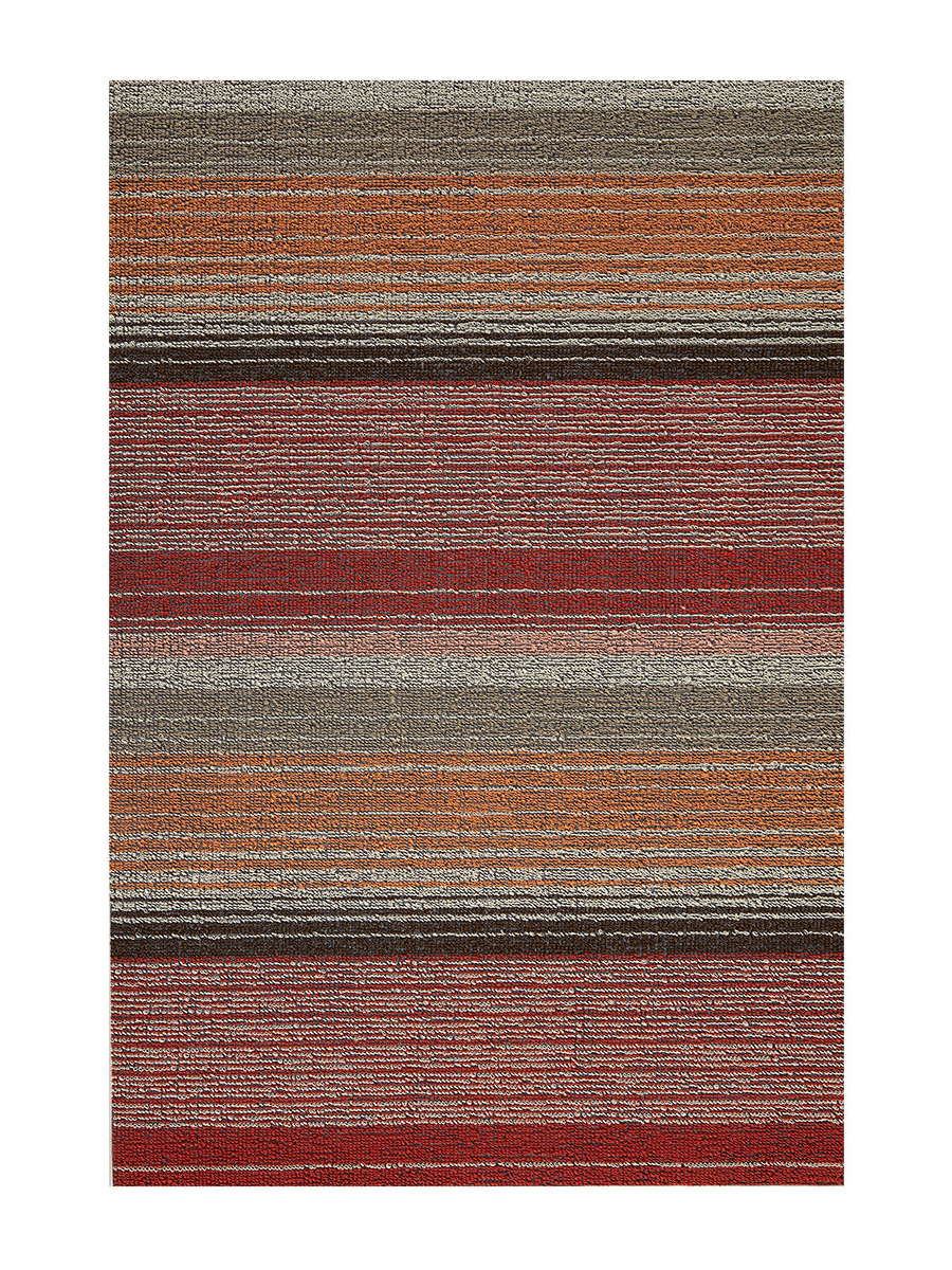Chilewich Pop Stripe Shag Floor Mat (Paprika)