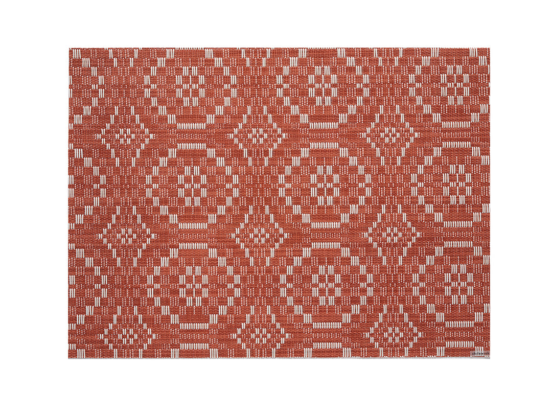 Chilewich Overshot Rectangle Place Mats Set/4 (Paprika)