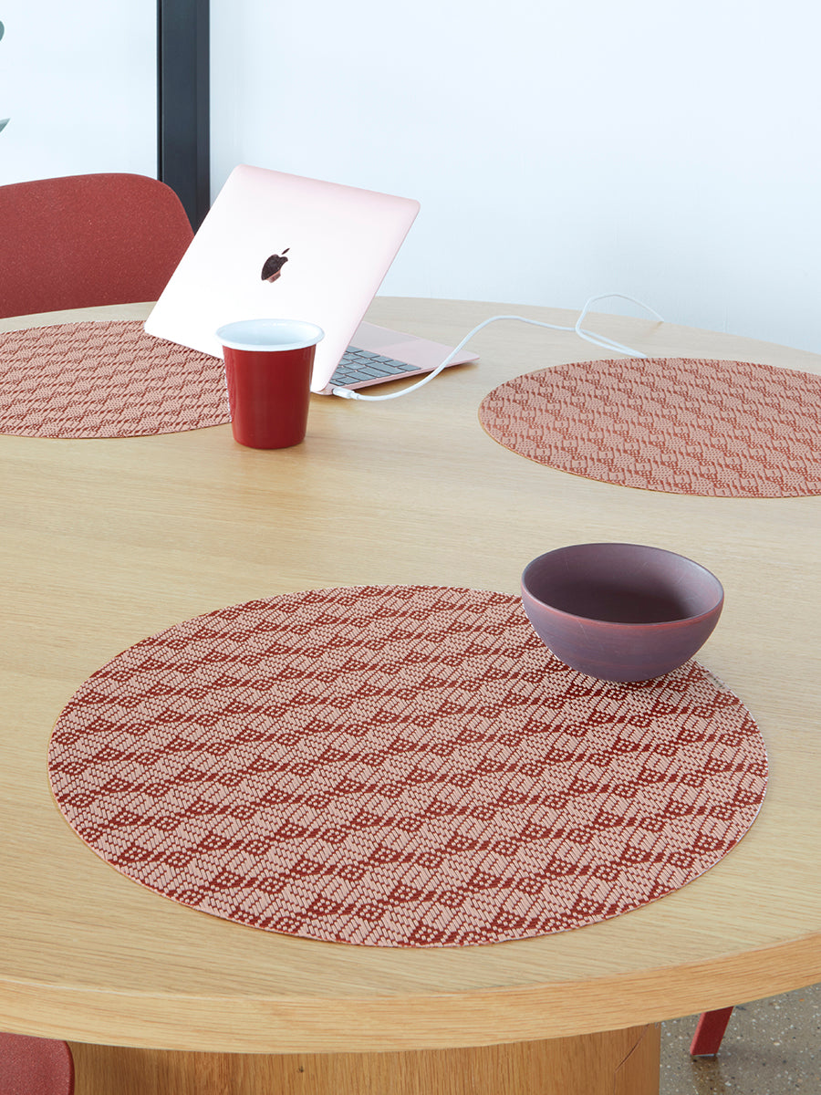 Chilewich Swing Round Place Mats Set/4 (Paprika)