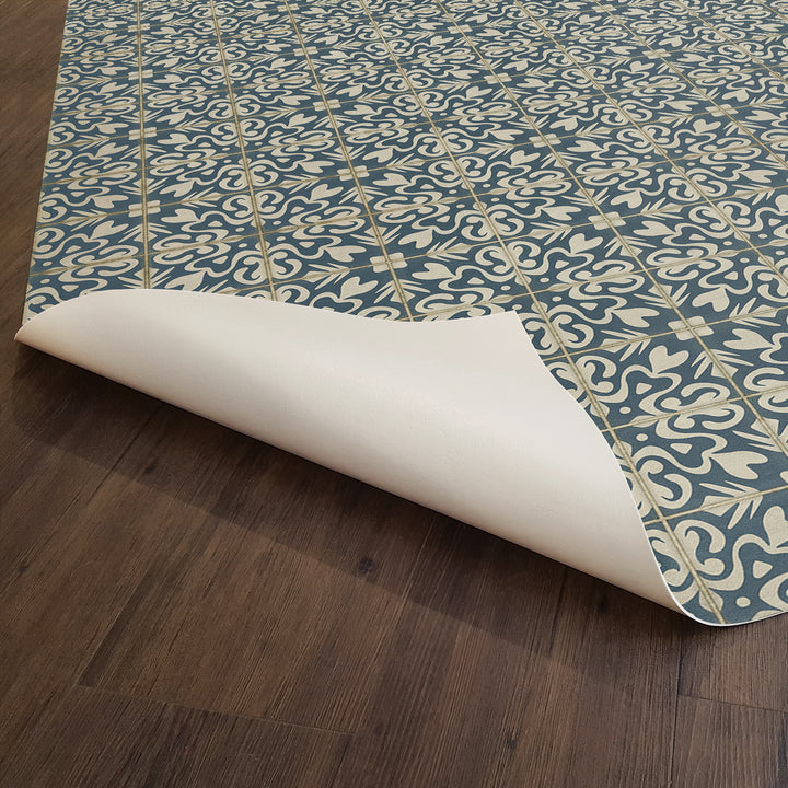 Vintage Vinyl Floorcloth Rug (Pattern 56 Lizzie Bennett)