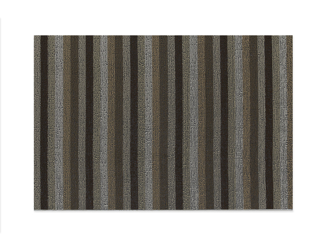 Chilewich Even Stripe Shag Floor Mats (Mocha)