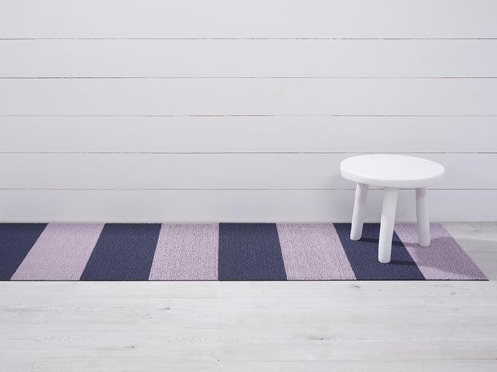 Chilewich Duo Stripe Shag Floor Mats (Berry)