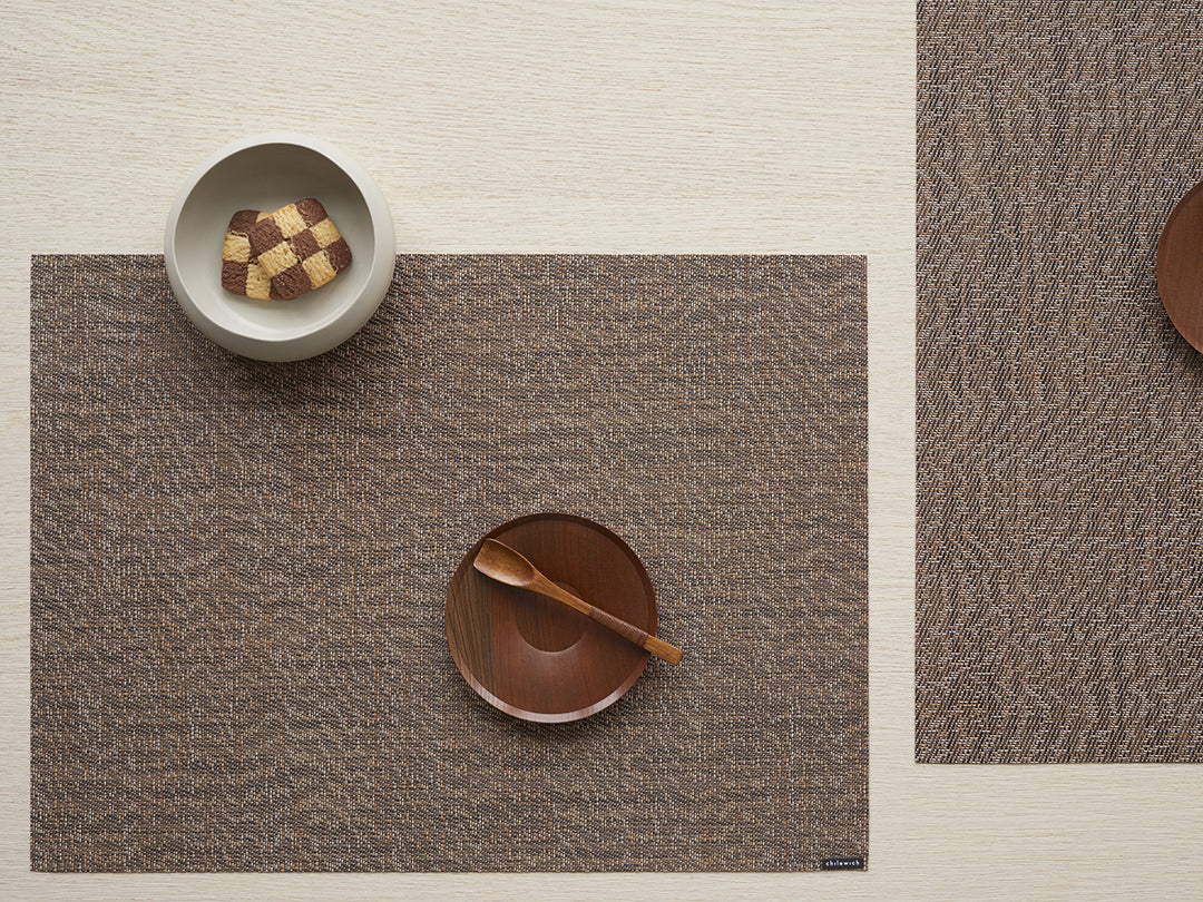 Chilewich Moire Rectangle Place Mats Set/4 (Mocha)