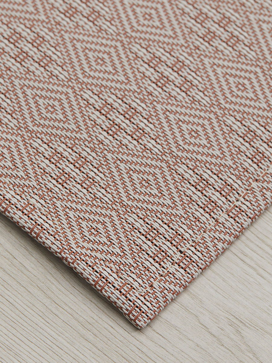 Martha Stewart x Chilewich Boxwood Woven Floormat Rug (Burnt Coral)