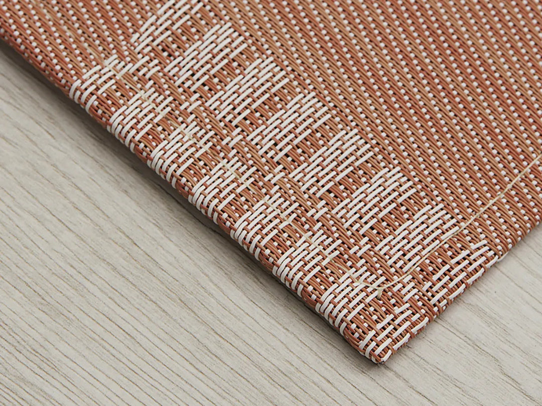 Martha Stewart x Chilewich Coverlet Woven Floormat Rug (Burnt Coral)