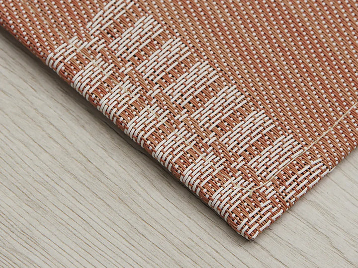 Martha Stewart x Chilewich Coverlet Woven Floormat Rug (Burnt Coral)