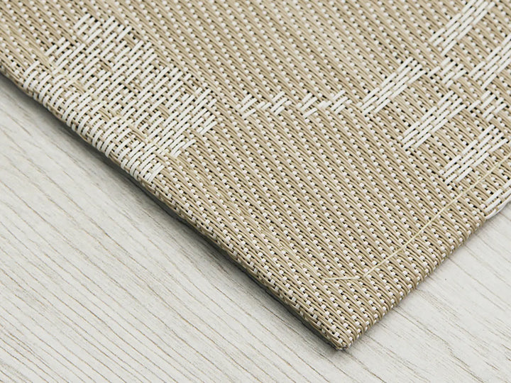 Martha Stewart x Chilewich Coverlet Woven Floormat Rug (Flax)