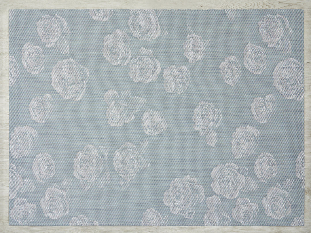 Martha Stewart x Chilewich Rosette Woven Floormat Rug (Sea)