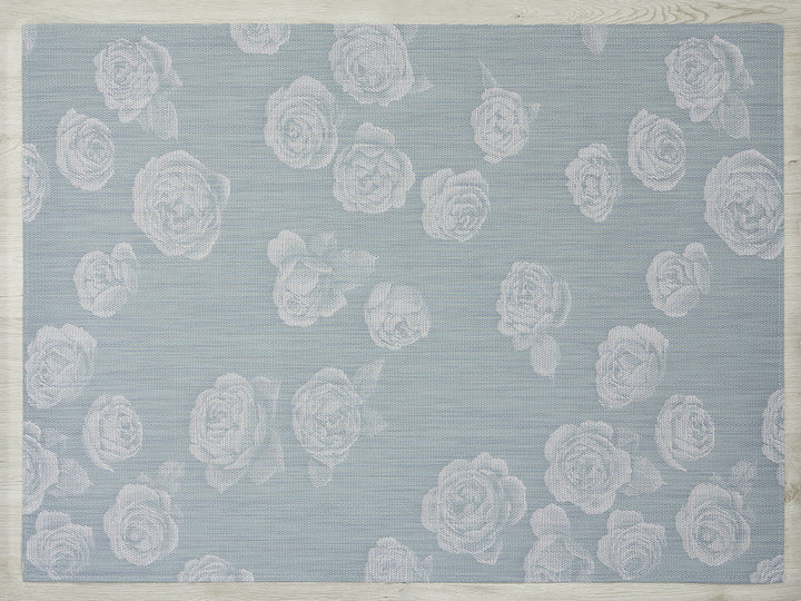 Martha Stewart x Chilewich Rosette Woven Floormat Rug (Sea)