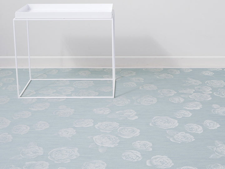 Martha Stewart x Chilewich Rosette Woven Floormat Rug (Sea)