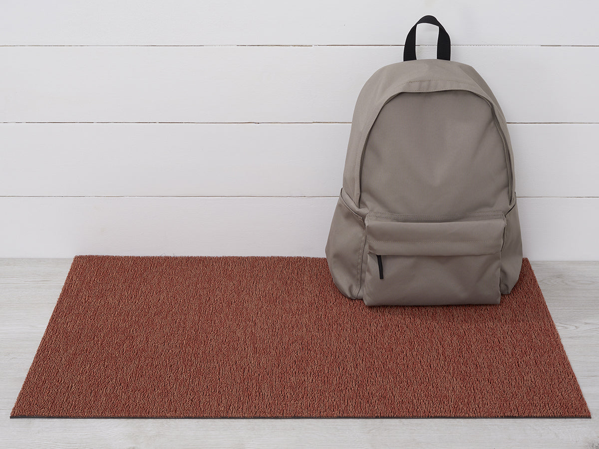 Martha Stewart x Chilewich Heathered Shag Floor Mats (Burnt Coral
