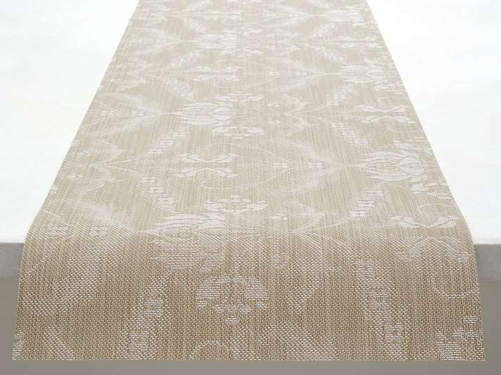 Martha Stewart x Chilewich Damask Table Runner (Flax)