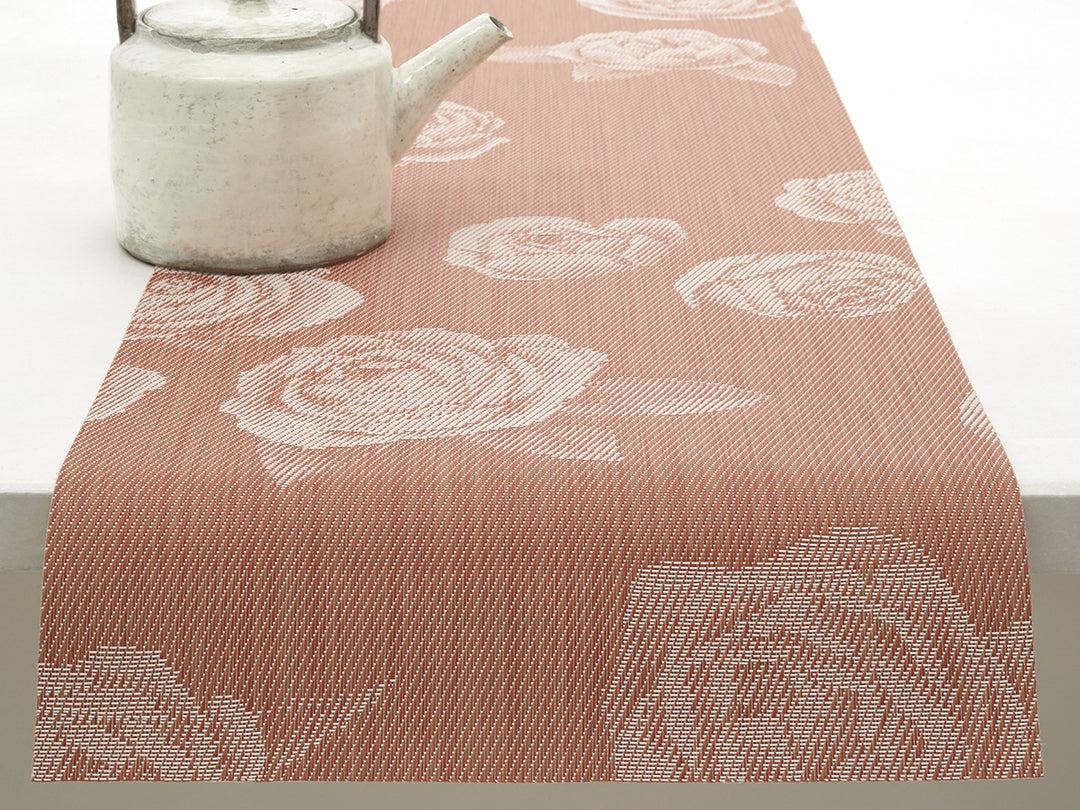 Martha Stewart x Chilewich Rosette Table Runner (Burnt Coral)