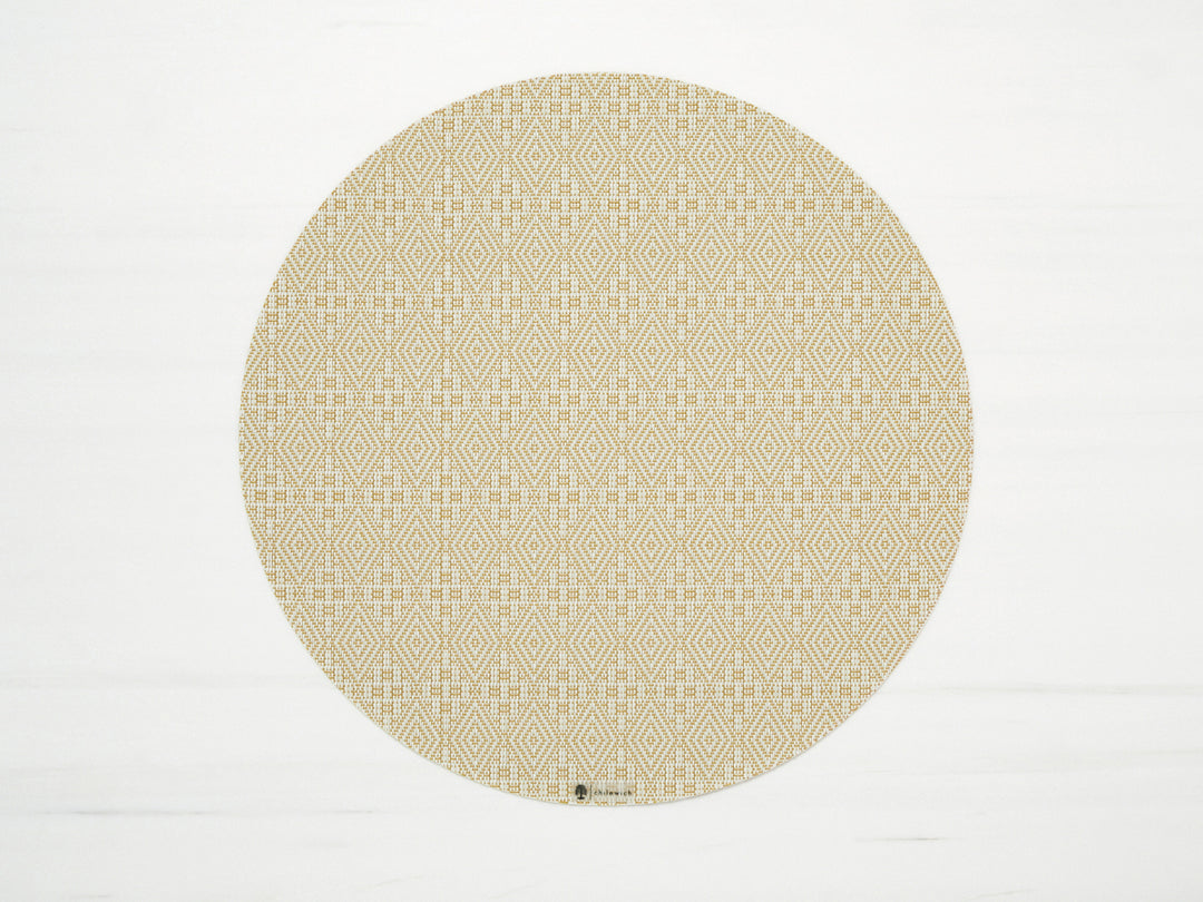 Martha Stewart x Chilewich Boxwood 15" Round Place Mats Set/4 (Wheat)