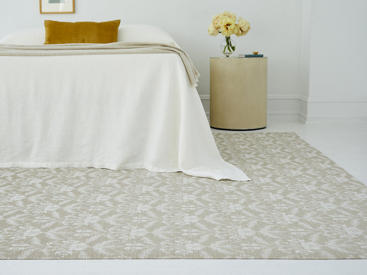 Martha Stewart x Chilewich Damask Woven Floormat Rug (Flax)