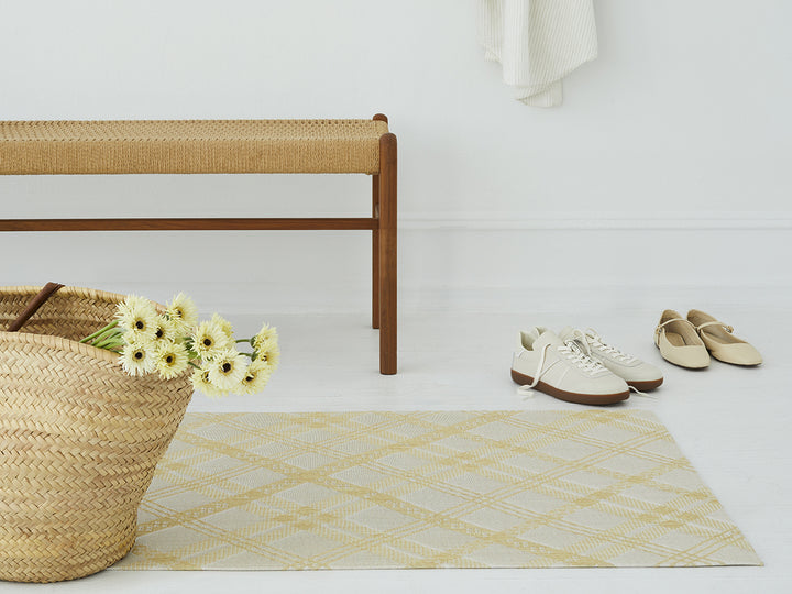 Martha Stewart x Chilewich Ribbons Woven Floormat Rug (Wheat)