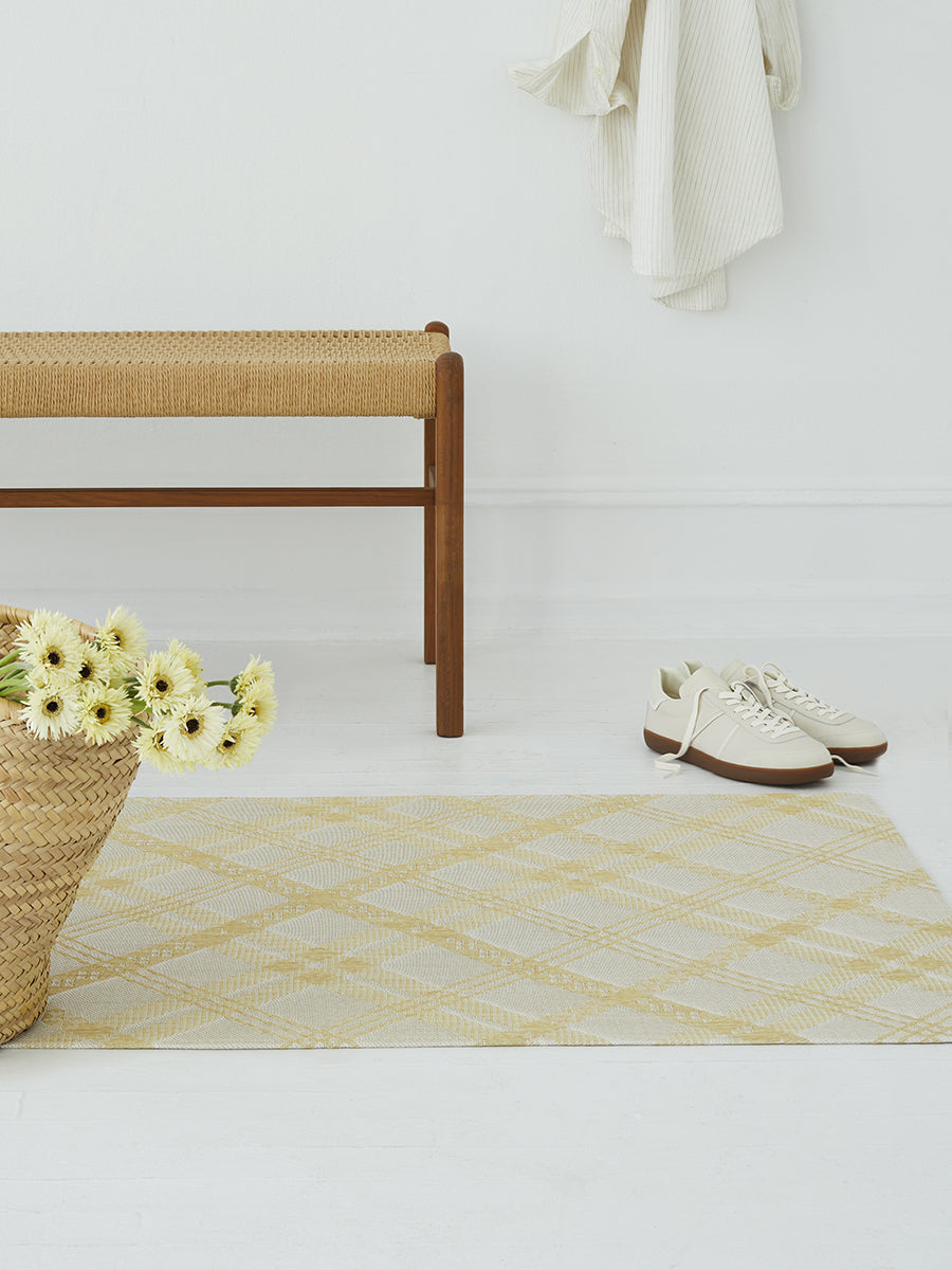 Martha Stewart x Chilewich Ribbons Woven Floormat Rug (Wheat)