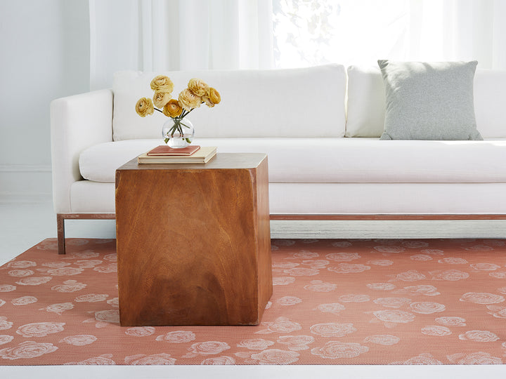 Martha Stewart x Chilewich Rosette Woven Floormat Rug (Burnt Coral)