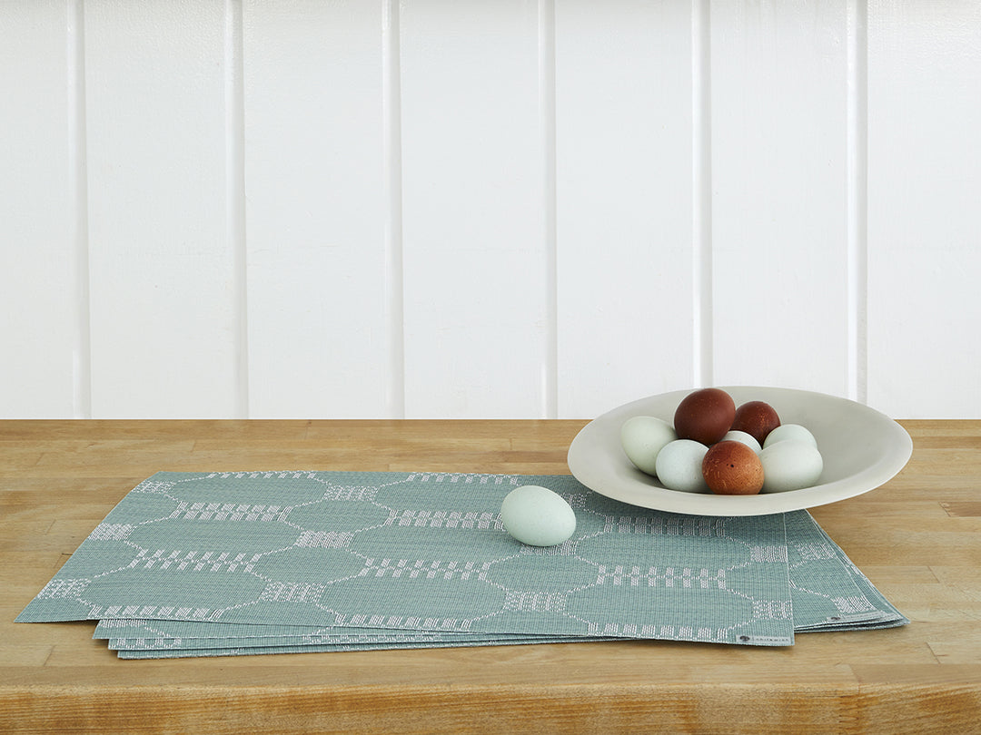 Martha Stewart x Chilewich Coverlet Rectangle Place Mats Set/4 (Abalone)