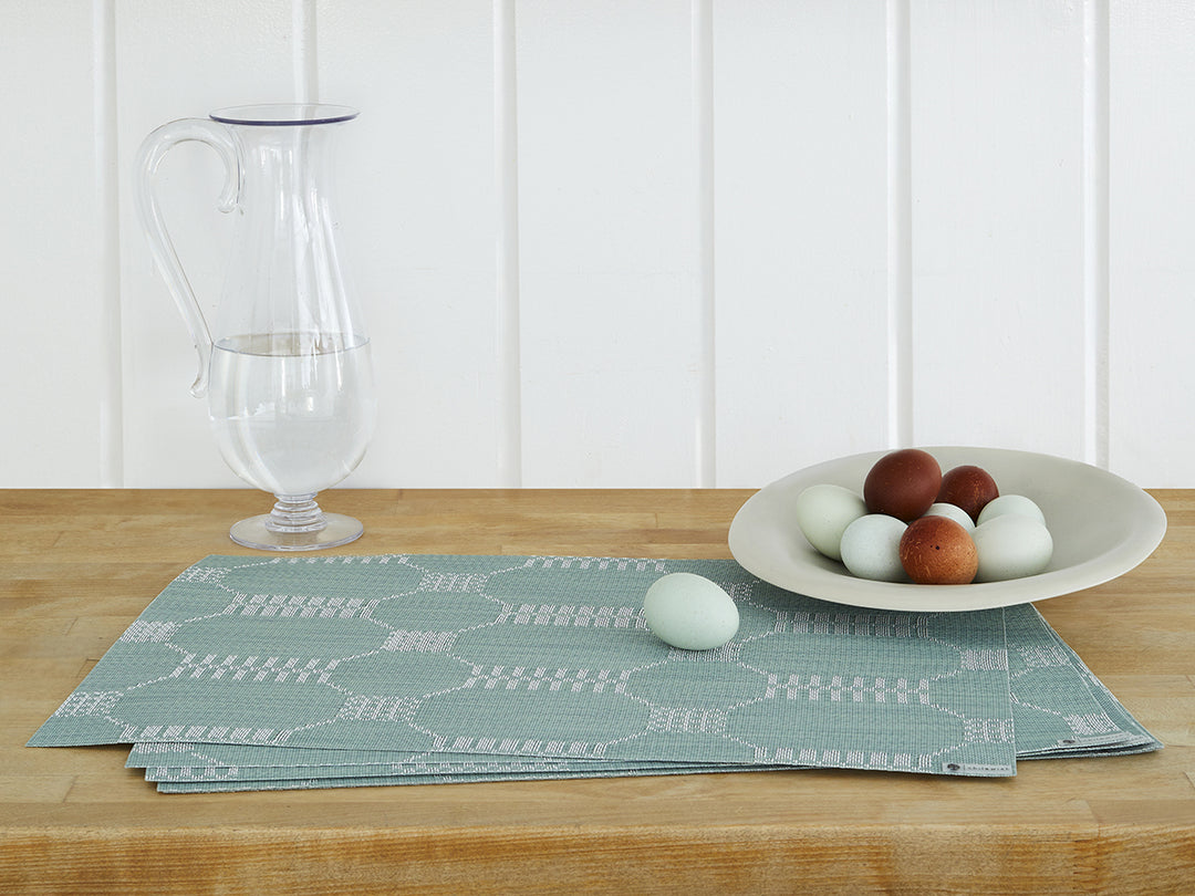 Martha Stewart x Chilewich Coverlet Rectangle Place Mats Set/4 (Abalone)