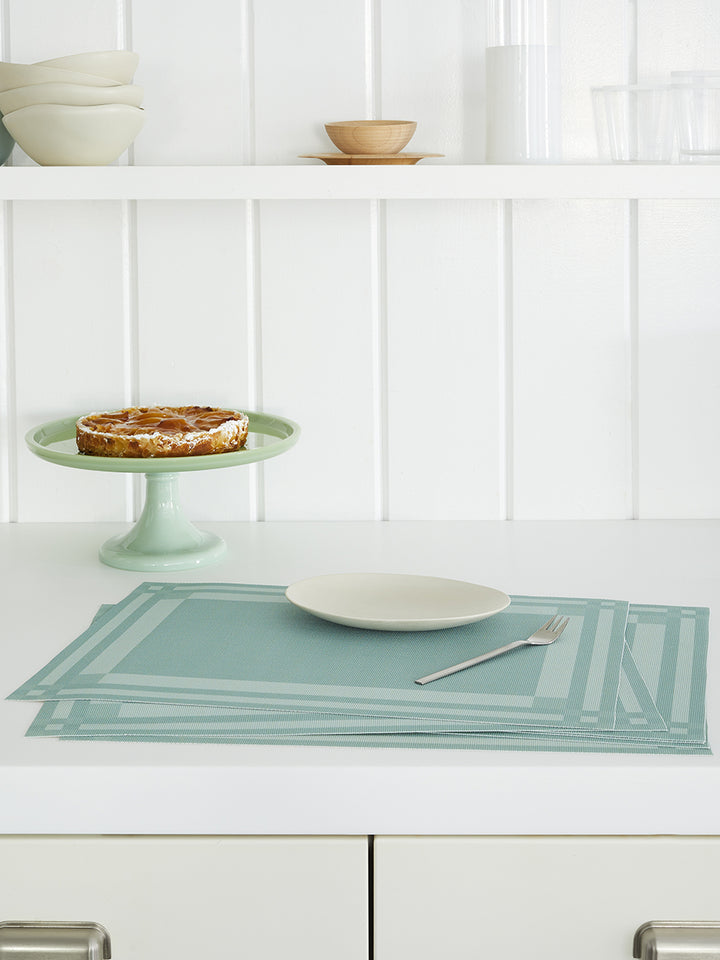 Martha Stewart x Chilewich Handkerchief Rectangle Place Mats Set/4 (Abalone)