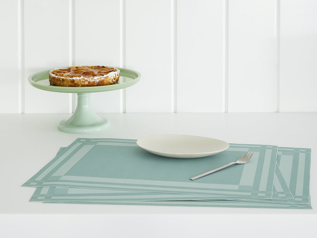 Martha Stewart x Chilewich Handkerchief Rectangle Place Mats Set/4 (Abalone)