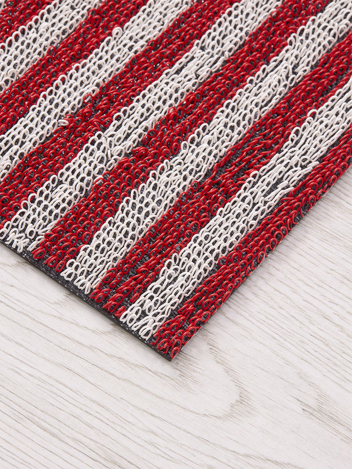 Chilewich Breton Stripe Shag Floor Mats (Candy)