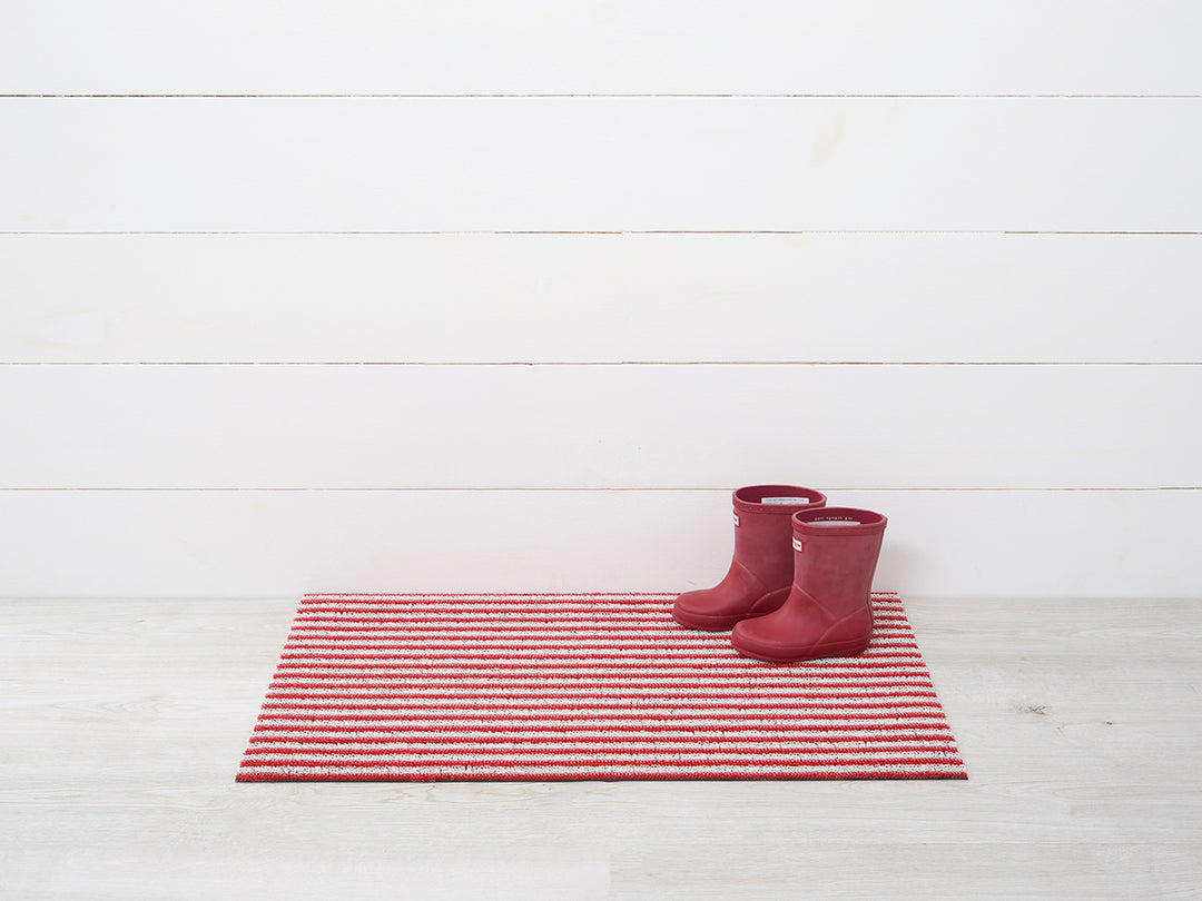Chilewich Breton Stripe Shag Floor Mats (Candy)