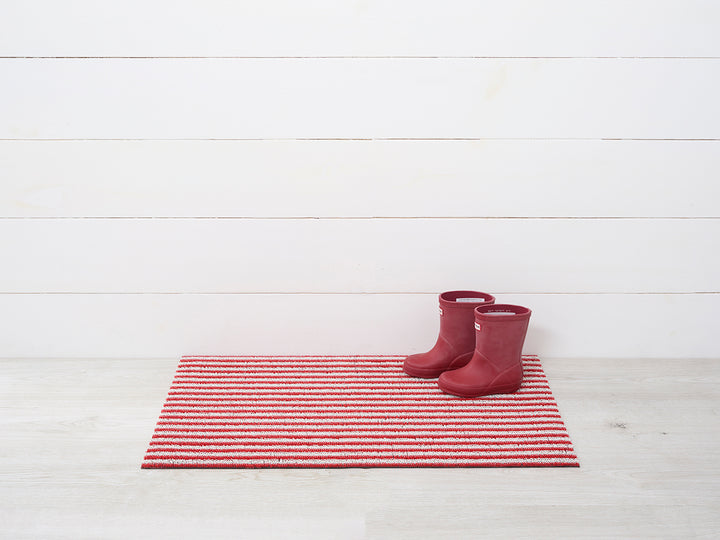 Chilewich Breton Stripe Shag Floor Mats (Candy)