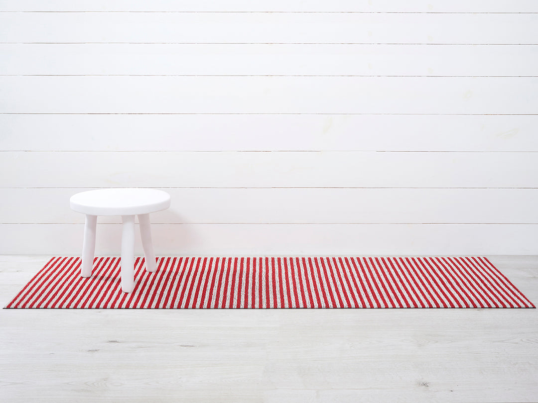 Chilewich Breton Stripe Shag Floor Mats (Candy)