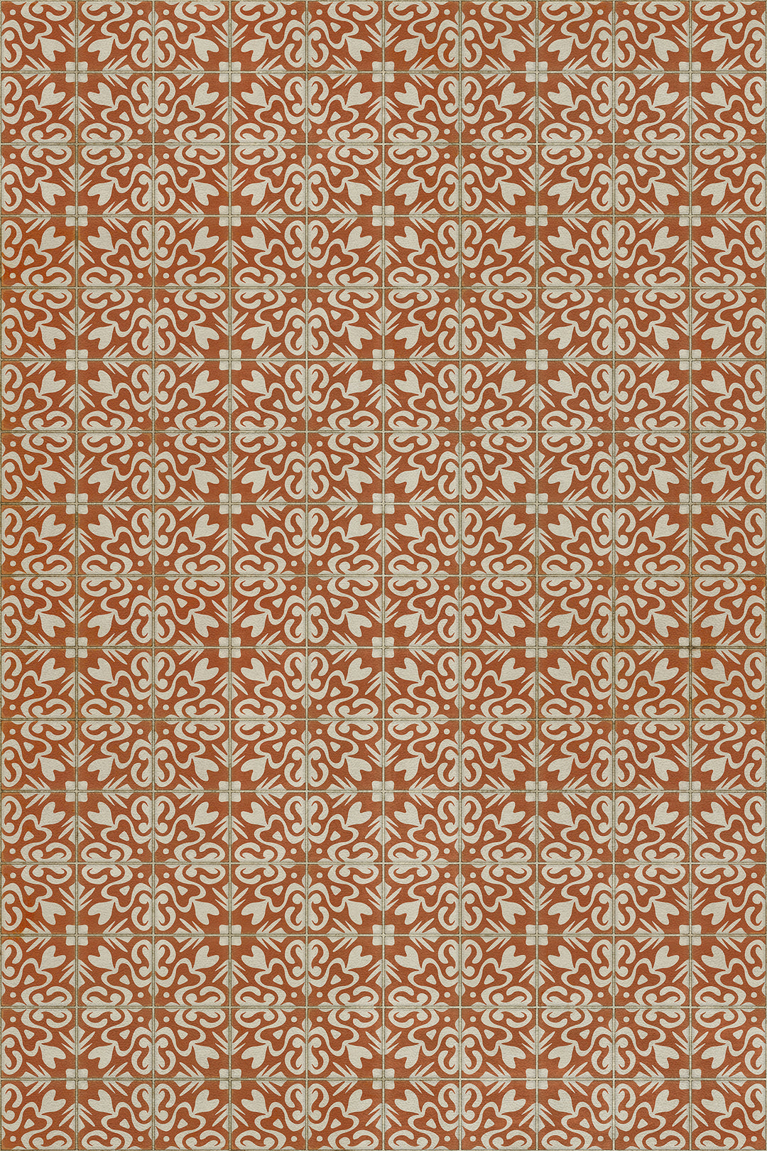 Vintage Vinyl Floorcloth Rug (Pattern 56 Lady Susan)