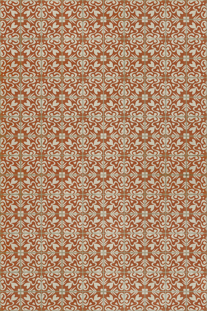 Vintage Vinyl Floorcloth Rug (Pattern 56 Lady Susan)