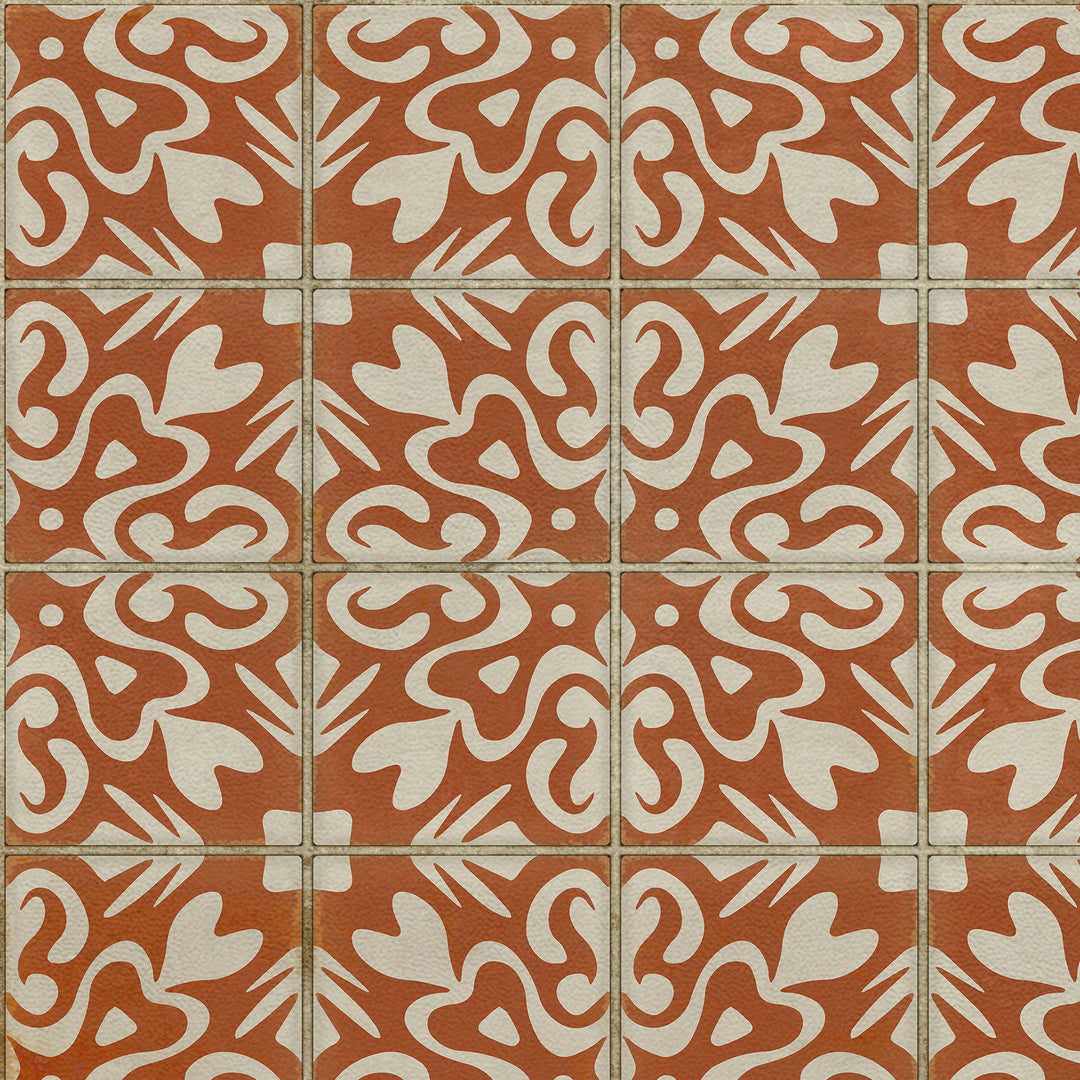 Vintage Vinyl Floorcloth Rug (Pattern 56 Lady Susan)