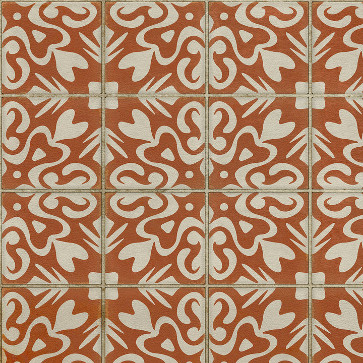 Vintage Vinyl Floorcloth Rug (Pattern 56 Lady Susan)