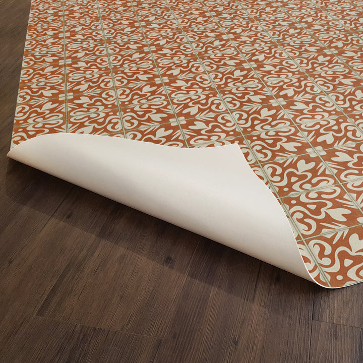 Vintage Vinyl Floorcloth Rug (Pattern 56 Lady Susan)